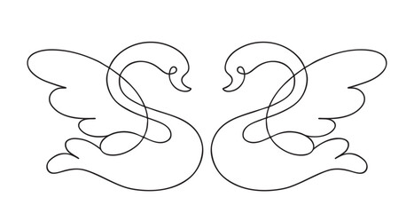 Two Goose line art