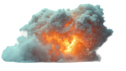 Minimalist explosion design, striking contrast against a white backdrop, emphasizing dynamic energy and motion in a sleek format.