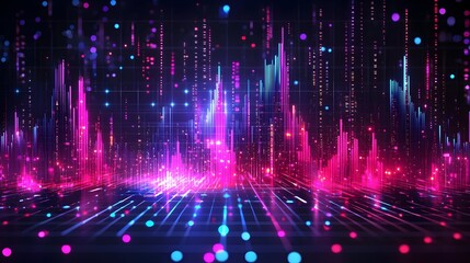 Fototapeta premium Vibrant Digital Data Visualisation for Financial Analytics and Market Trends