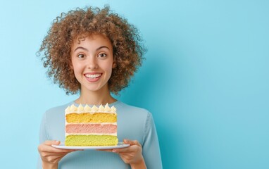 Vibrant Cake Bite & Smile - Minimalist Monochrome