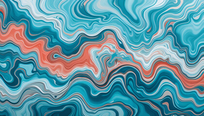 abstract teal and turquoise marble texture, abstract art photo with blue good liquid marble pattern embodies mindfulness meditation