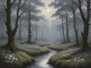 Fototapeta premium river in the forest