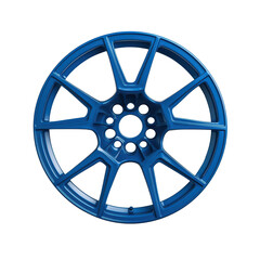 Obraz premium Blue Industrial Wheel with Central Axis Design