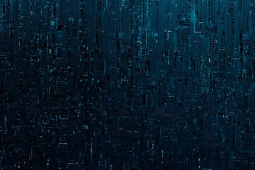 Abstract close-up of a glowing blue digital circuit board, showcasing intricate connections and technological design on a black background.
