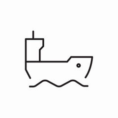 Ship delivery marine transport icon vector sign