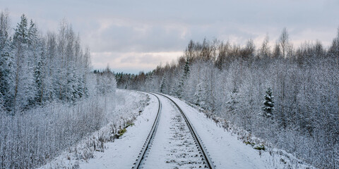 Finland. Train to Rovaniemi in Winter © Hortigüela