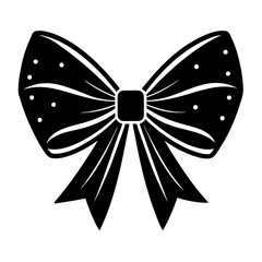 black and white bow