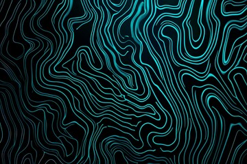 Fototapeta premium Abstract close-up of a glowing blue digital circuit board, showcasing intricate connections and technological design on a black background. 