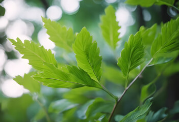 Close-up of green leaves with a blurred background, symbolizing nature and eco-friendly practices.
