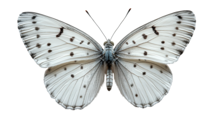 Elegant butterfly silhouette on a clean white backdrop, highlighting delicate wings and graceful form in a minimalist design.