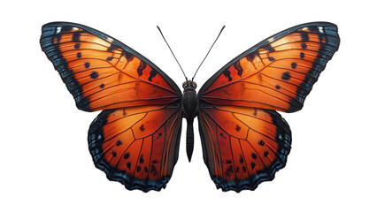 Fototapeta premium Elegant butterfly silhouette, minimalistic design, soft white backdrop, graceful simplicity, serene beauty, artistic expression, nature's delicacy