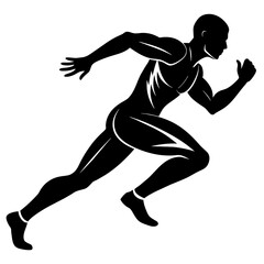 silhouette of a man running