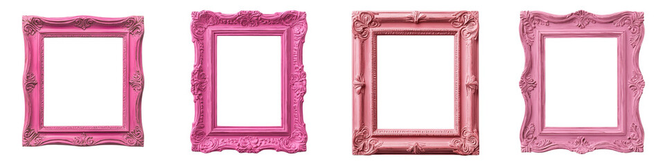 Vibrant Vintage Style Pink Ornate Picture Frames for Home Decor and Wall Art  Decorative elegant and feminine framing solution to display photographs paintings or create a stylish gallery wall