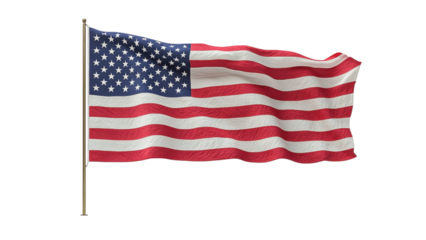 Minimalist American flag design, stark white backdrop, emphasizing simplicity and patriotism, modern aesthetic, clean lines, bold colors