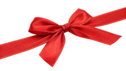 red bow isolated on white