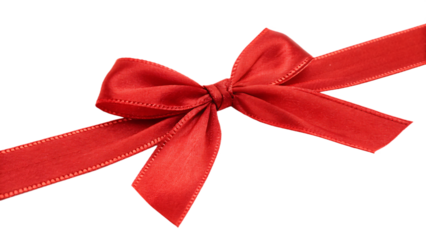 red bow isolated on white