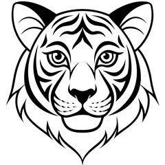 tiger head vector