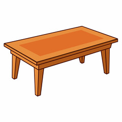 wooden table isolated