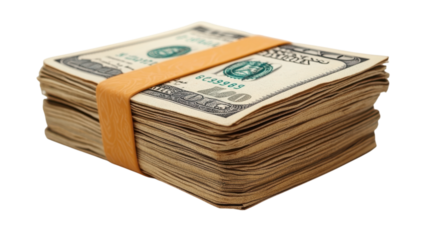 Minimalist money arrangement on a clean white backdrop, emphasizing simplicity and elegance in financial themes.