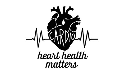 cardio vascular vector clipart graphic