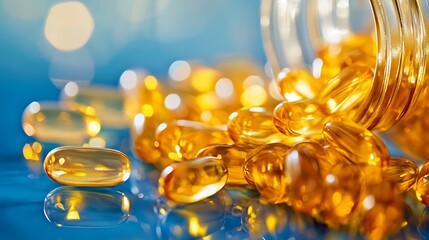 Golden Omega-3 Capsules: Health and Wellness