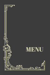 Decorative vector composition, cover design for restaurants, bars, cafes and other businesses