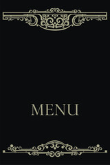 Decorative vector composition, cover design for restaurants, bars, cafes and other businesses