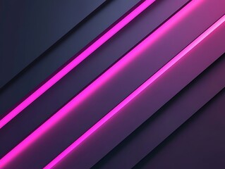 Abstract Diagonal Lines Glowing Pink Neon Lights