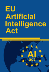 EU AI act banner. vector