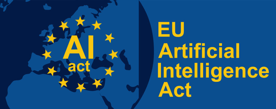 EU AI act banner. vector