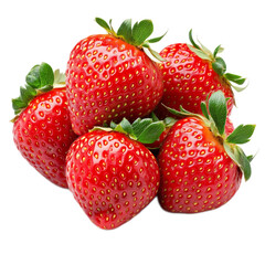 Vibrant and Juicy Strawberries in Lively Natural Arrangement