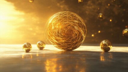 Mathematical equation transforms into golden spirals, fractals, and geometric shapes. A vibrant depiction of the seamless connection between math and art