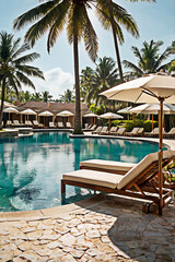 Fototapeta premium pool in resort