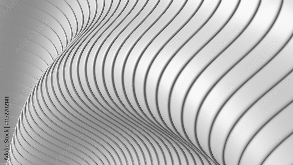 Poster white striped pattern background, 3d lines design, abstract minimal white gray background for busine