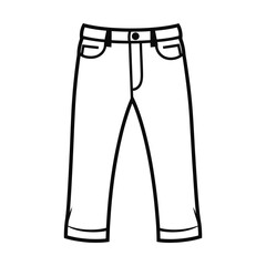 pants outline, silhouette, vector, illustration, isolated on white background