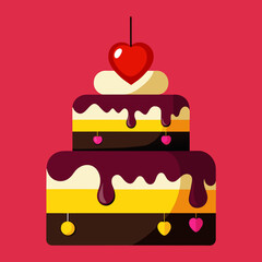 cake with cherry