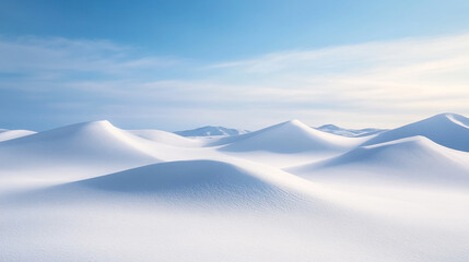 a snowy mountain landscape with trees and snow covered surface, Winter season morning snow covered mountains under a clear sky, Beautiful snow covered view of mountains from valley in winter season.