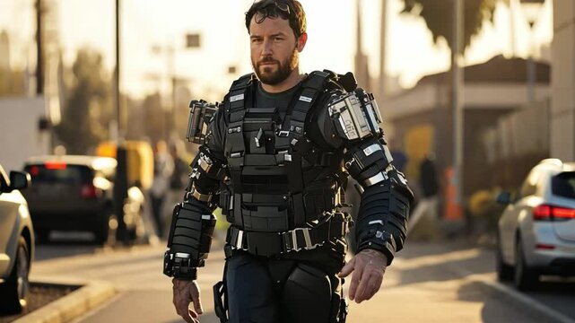 A man designs heatproof exoskeletons for disaster responders to navigate high-temperature environments.