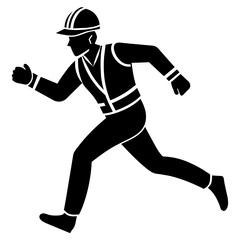 silhouette of a person running