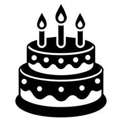 birthday cake with candles