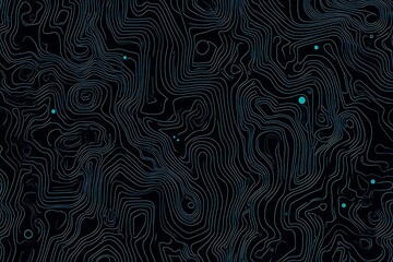 Fototapeta premium Abstract close-up of a glowing blue digital circuit board, showcasing intricate connections and technological design on a black background. 