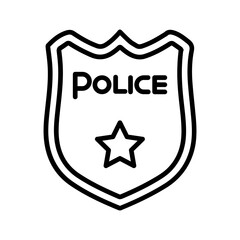 Police Badge Vector Icon