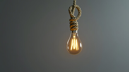 Creative design of a vintage rope pendant light