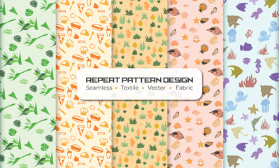 Unique Vector Pattern Designs for Textiles Fabric Design Creative Vector Patterns