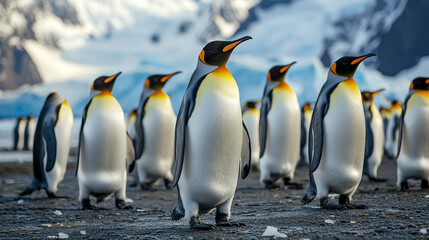 Fototapeta premium Biodiversity of south pole is now in danger for global warming