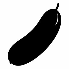 Black Silhouette Vector of African Cucumber