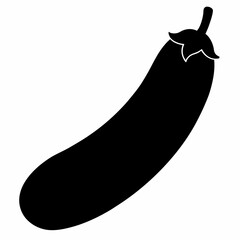 Black Silhouette Vector of African Cucumber