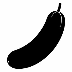 Black Silhouette Vector of African Cucumber