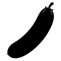 Black Silhouette Vector of African Cucumber