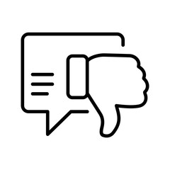 Fototapeta premium Negative Feedback Vector Icon